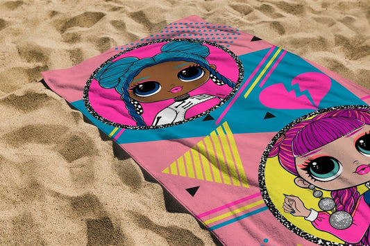 LOL Surprise strandlaken - 140 x 70 centimeter - L.O.L. Surprise! handdoek - 100% katoen