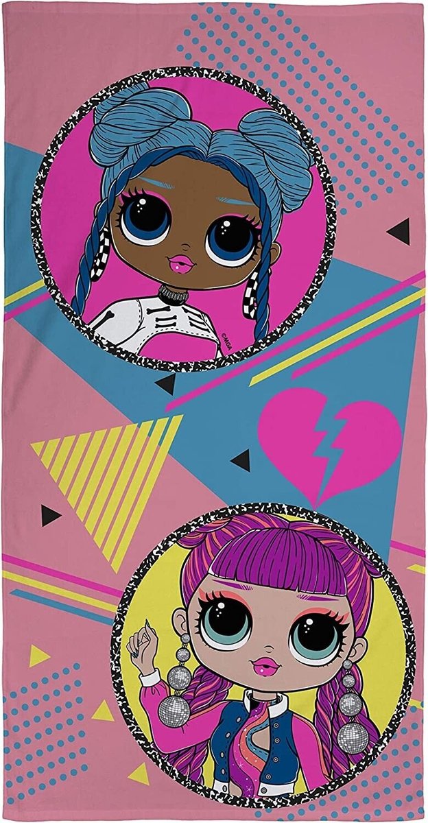 LOL Surprise strandlaken - 140 x 70 centimeter - L.O.L. Surprise! handdoek - 100% katoen