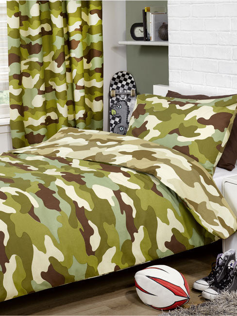 Dekbedovertrek CAMOUFLAGE LEGER Dekbedovertrek Eenpersoons