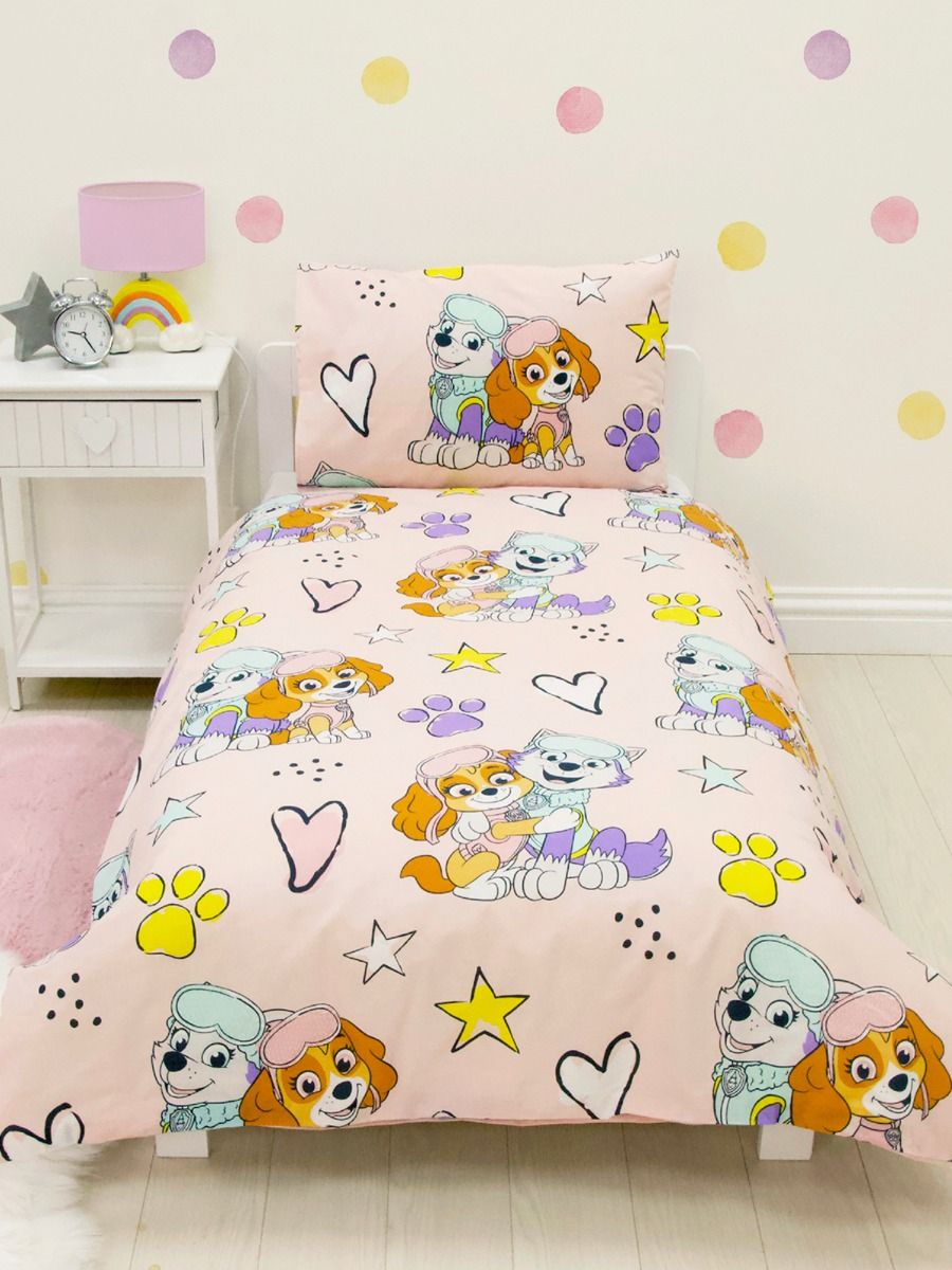 Paw Patrol Peuterbed Dekbedovertrek - 150 x 120 cm. - Roze