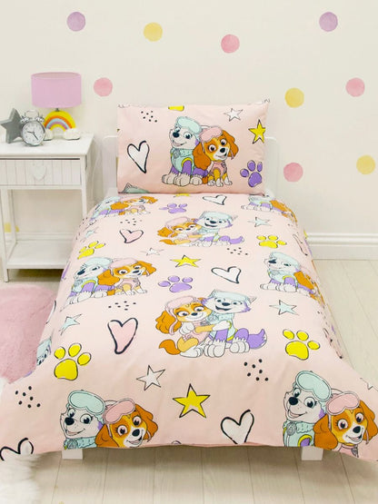 Paw Patrol Peuterbed Dekbedovertrek - 150 x 120 cm. - Roze
